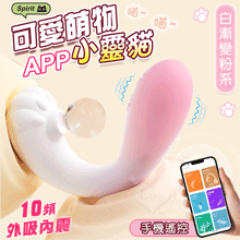 小靈貓．APP手機遙控款 吸震合一 萌趣潮玩多功能按摩器﹝10頻...